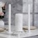 Candle-cylinder wedding "roses", 16x7.5 cm, white, home