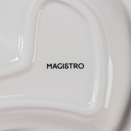 Menzhitsa porcelain 4-section Magistro "Blanche. Heart ", d = 30 cm, white color-4