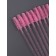 Brushes for eyebrows and eyelashes, set - 10 pcs, 9.5 cm, pink/transparent color