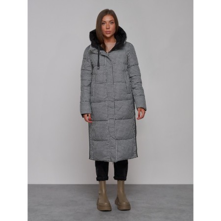 Coat insulated double -sided female, size 46, black color-11
