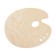 Wooden, Ovalny palette, No. 4, 21 x 24.5 cm, mix