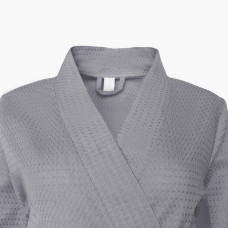 Women's waffle robe and I am 3/4 sleeve, size 50-52, gray, 100% cotton, 200g/m2-4