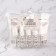Storage set, in a case, 5 items, with markings, white/transparent color
