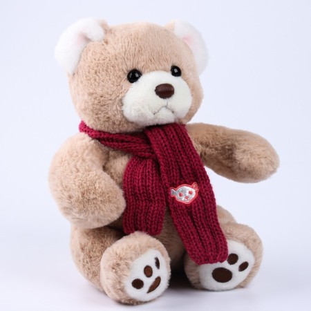 New Year's soft toy "Little Friend", a bear with a pink scarf-3