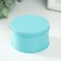 Casket Metal for a candle "Round" blue 7.5x7.5x4.5 cm