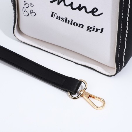 Bag Female Tout with zipper, black color-5