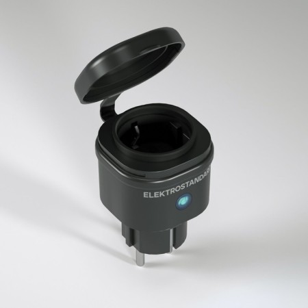 Smart outlet Elektrostandard, 59x59x95 mm, black color-2