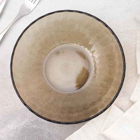 Deep plate Elica, 600 ml, d = 18 cm, brown color-1