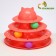 Game complex "Piggon" for cats with 3 balls, 24.5 x 24.5 x 13 cm, pink
