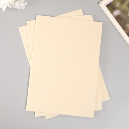 A set of soft felt "Astra" (3 pcs) milk, 3 mm, 400 gr. 20x30 cm-1