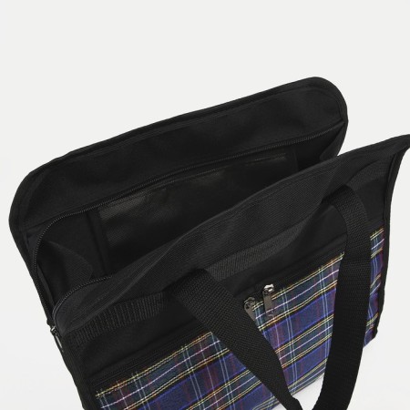 Lightning bag, 2 external pockets, black/blue color-2