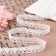 Knitted lace, 15 mm × 15 ± 1 m, fluid-white color