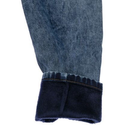 Брюки джинсовые утепленные для девочки, рост 170 см-6