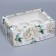 Capcake box, confectionery packaging with a window, 6 cells, “white peonies”, 25 x 17 x 10 cm