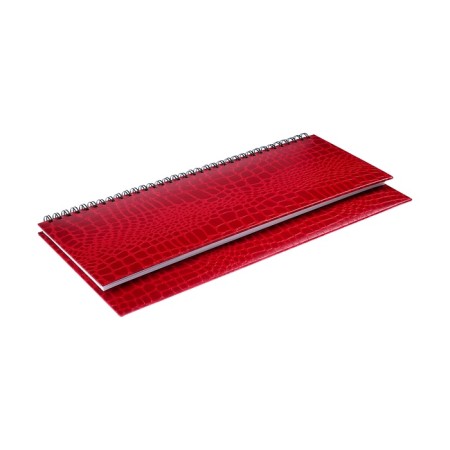 Planning dated 2025, Attomex. Arkona, 64 sheets, a solid cover of boumvinyl with foam rubber, block 70 g/m2, red, 294 x 142mm-2