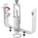 Graduation kit Alcaplast SA2000 3/8 "Chrom, with a stop button, and a side plast. Subway. 50752