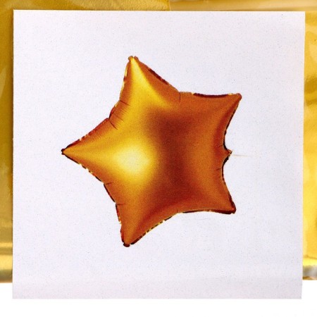 Foil ball 18 "Star", matte, gold color-2