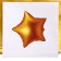 Foil ball 18 "Star", matte, gold color