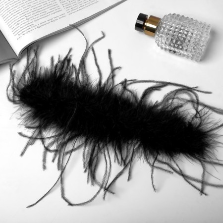Bracelet-manage "luxury" feathers, black color, 24 cm-2