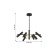 Duplex chandelier, 12x3W LED, 4000K, black color