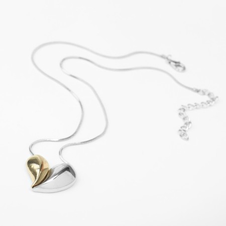 Pendant "Heart" two halves, the color of a silver-gold, 40cm-3