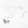 Pendant "Heart" two halves, the color of a silver-gold, 40cm