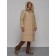 Coat insulated winter female, size 50, color light brown