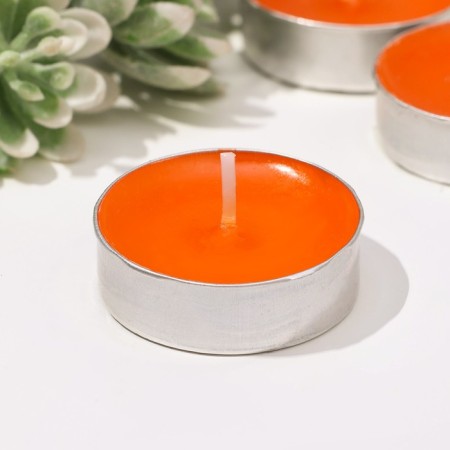 Aromatic tea candles, 6 pieces, orange-2