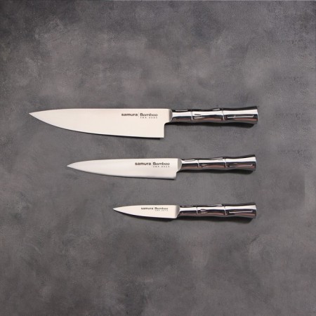 Simboo knife set, 3 pcs: blade 8.8 cm, 15 cm, 20 cm, steel hilt-3