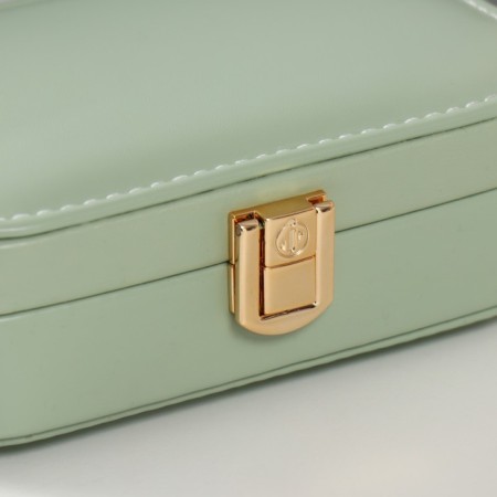 Casket to the leatherette for jewelry "Emory" Green 15x10x4.5 cm-1