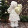 Santa Claus "in a white star fur coat, with a flashlight" 45 cm