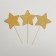 Skewers "Star", set 12 pcs., Golden color