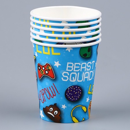 A glass of paper "Birthday", in a set of 6 pcs.