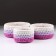 Set of knitted baskets, 3 pcs, knitted yarn, pink