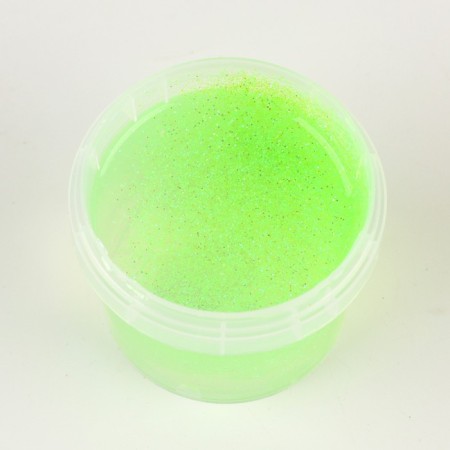 Slime "Glass" with iridescent neon spikes, green 100 g-1