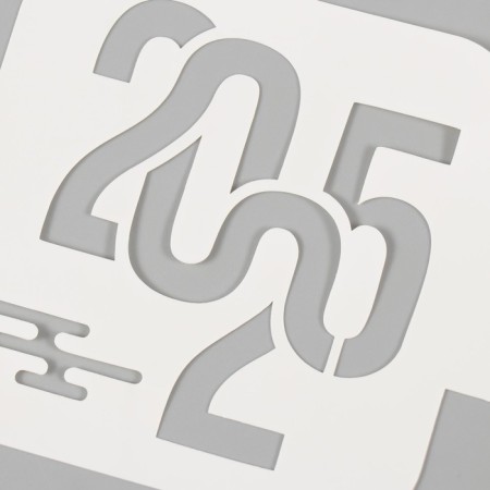 Plastic stencil "2025", size 9x9 cm-2