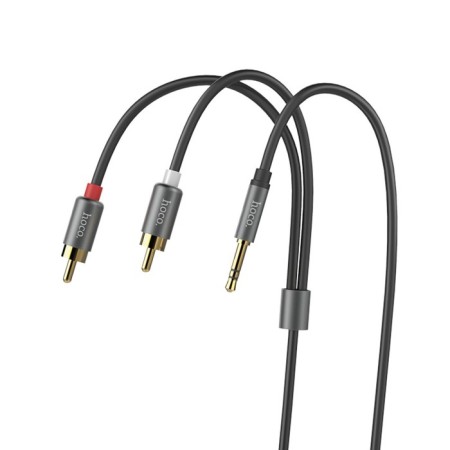 Audio cable Hoco UPA10, 2XRCA - Jack 3.5mm, 1.5 m, gray-3