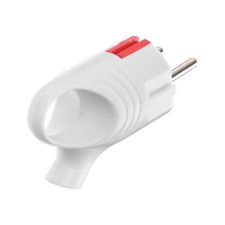 The corner fork, with a ring, 16a, without salary, 220 V, white, retail packaging.-1