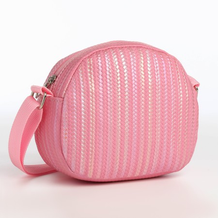 Bag's bag with a zipper, bright pink color