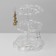 Standing for earrings "Lessons" 14.5 × 14.5 × 17 cm, 2 tiers, transparent color