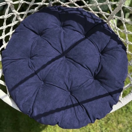 Pillow for swing "Tina", diameter 60 cm, blue color-2