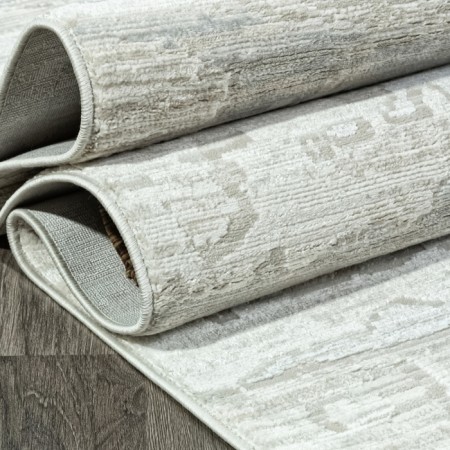 Rectangular carpet Durkar Rubi, size 80x150 cm, color Cream/L.Grey-3