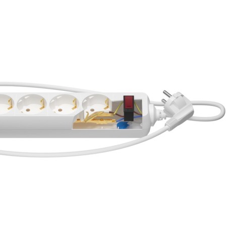 Network filter "Photon" SP 10-55ES, 5 m, 5 rosettes, 10 A, with an off, with salary, white-2