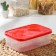 A set of food rectangular fodder containers, 3 pcs: 150 ml, 500 ml, 1.2 l, red color