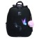 School backpack 38 x 30 x 16 cm, ergonomic back, stavia "cat", black