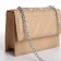 Women's bag on the valve, 22x15x6 cm, beige color