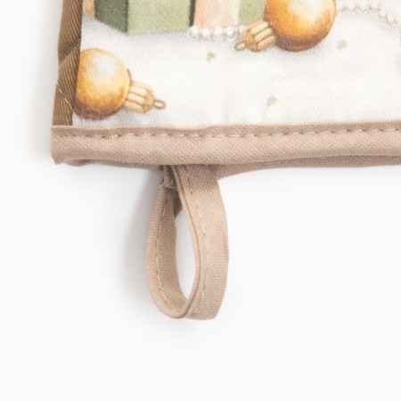 Set of kitchen. Ethel "Micper Gifts" mittens 15x28cm, 19x19cm wax, 100%HL-3