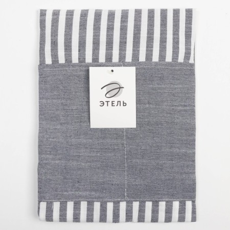 Apron Ethel "strip" Color gray, 62 x 76cm, 50% cotton, 50% p/e-6