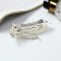 Hair hair clip "Helayed" Firebird, 9 cm, silver-white