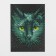 Diamond mosaic with partial filling on the canvas "Black Cat", 15 x 21 cm